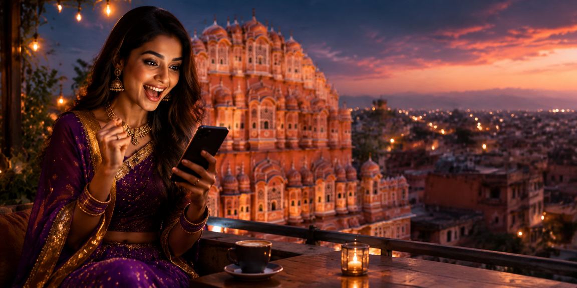 Jaipur’s Hawa Mahal with cricket betting outdoors illustrating local interest in IPL and sports betting